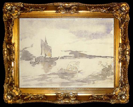 framed  Edouard Manet La Peche (mk40), ta009-2